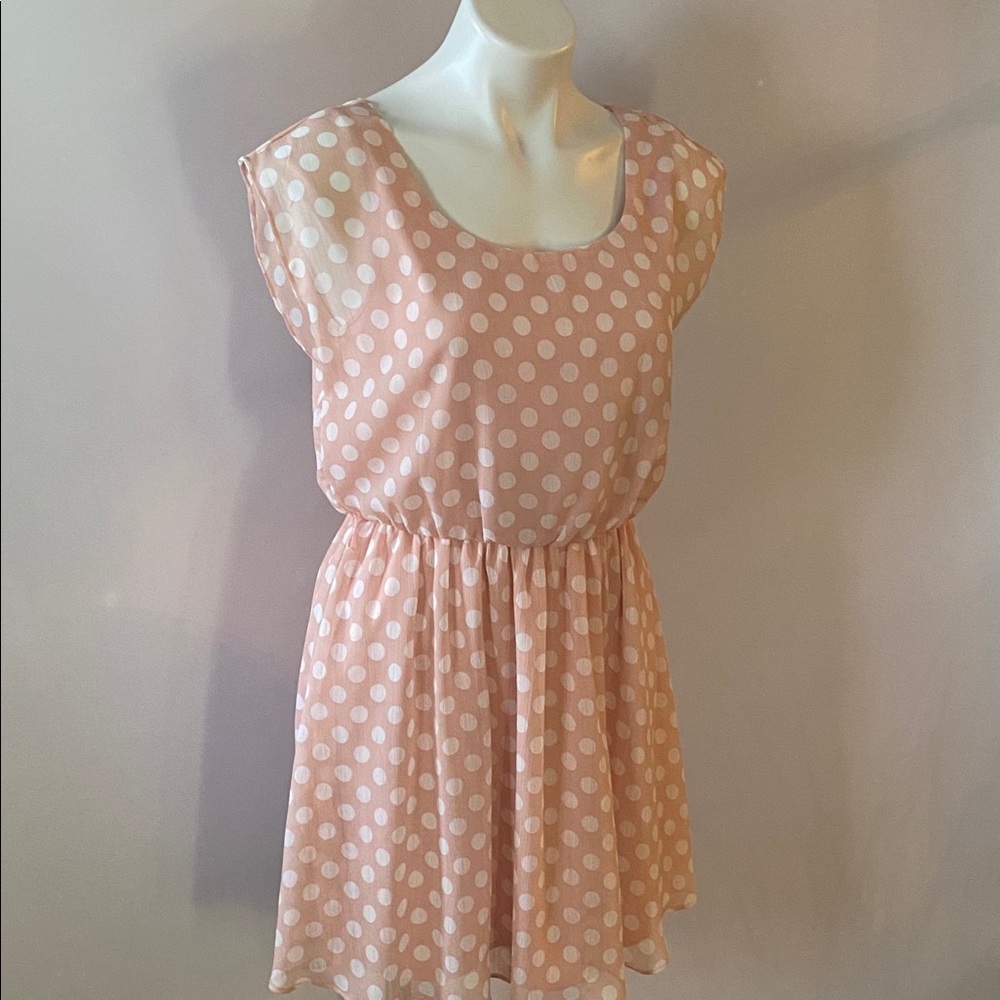 Pale Pink Polkadot Dress